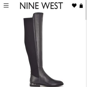 Nine West Black Leather Boots - Size 8 - BRAND NEW